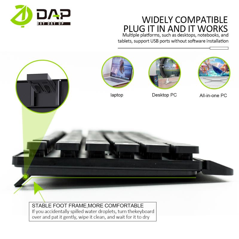 DAP Portable Mini Multimedia Keyboard D-M8171 High-Speed Universal Ser