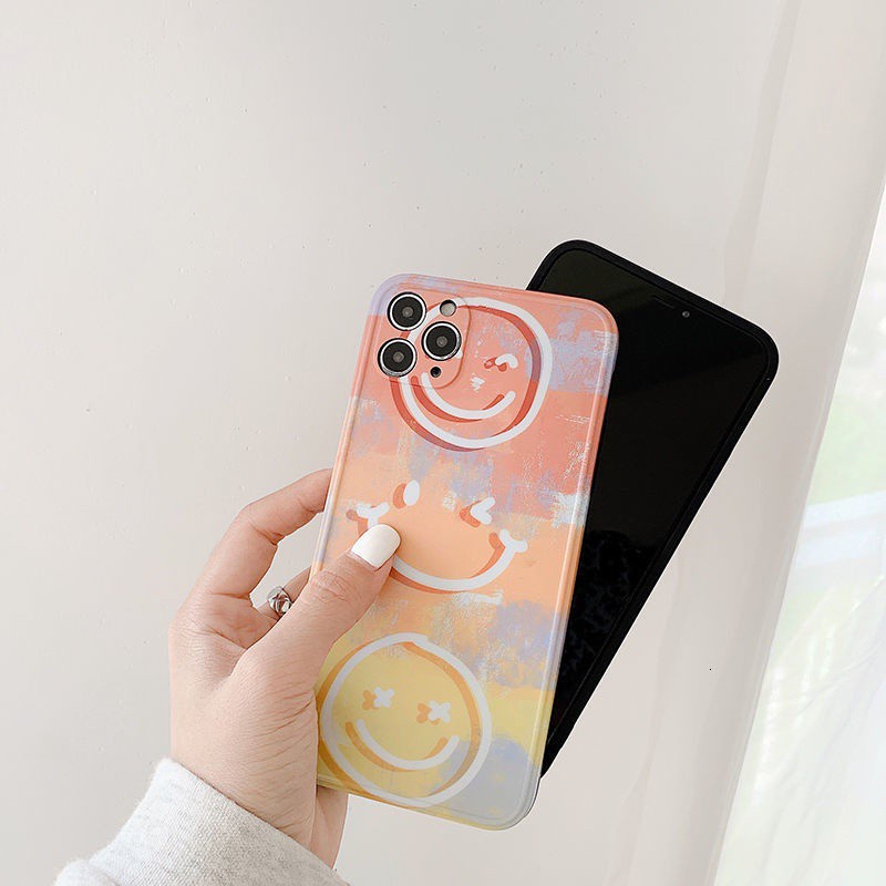 Smiley Pattern Silicone Phone Case For IPhone 12 7 8Plus SE X XS XR XSMAX 11 11pro 11promax 12 12promax