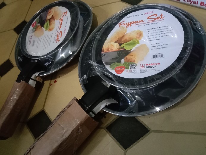 Maspion Teflon Fry Pan Set 2in1 18cm Dan 23cm - Frypan Wajan Murah
