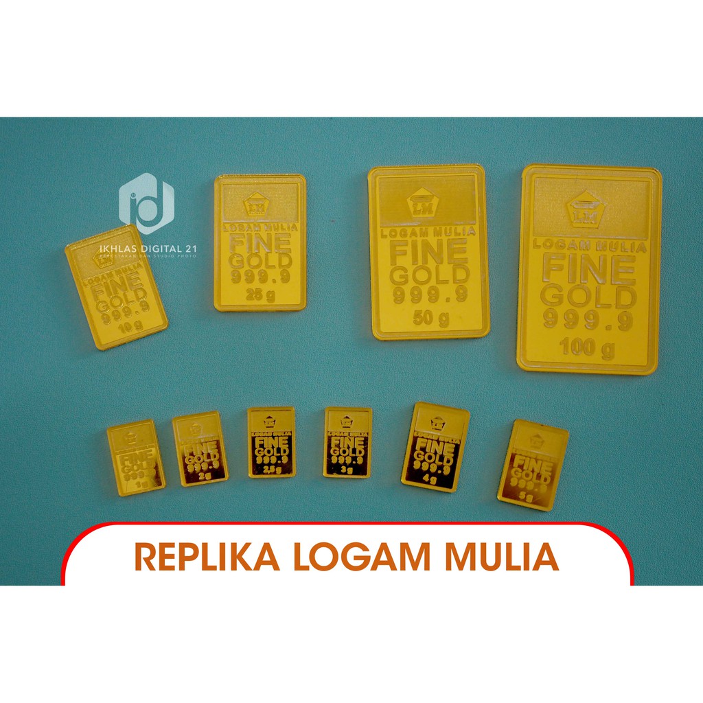 Replika Logam Mulia/Akrilik Gold Miror