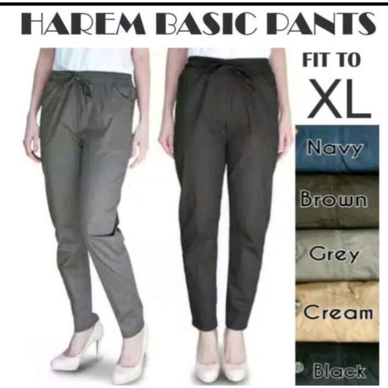 Harem Basic pants Celana Panjang Wanita