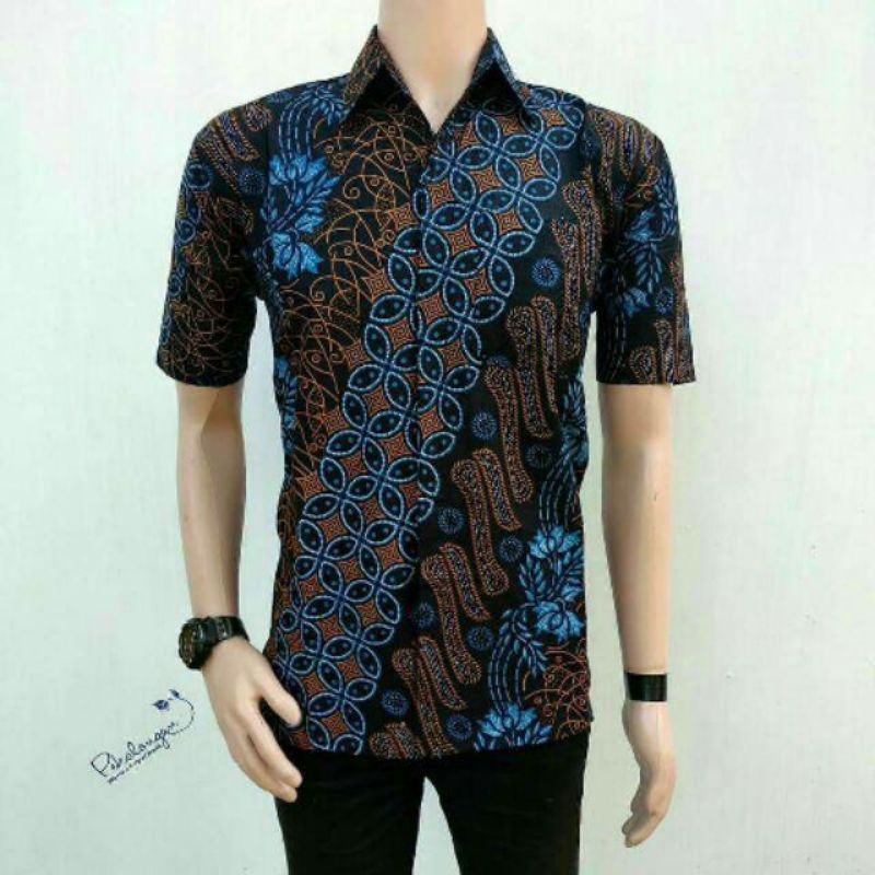 (COD) PROMO KEMEJA BATIK PRIA SIZE M L XL BSWART BATIK HRBO26 kenongo Hem