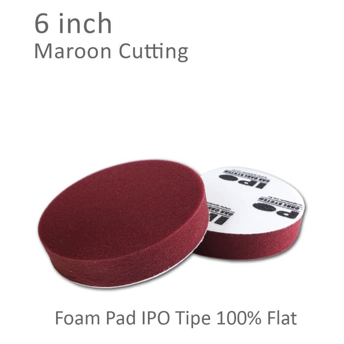 Busa Spon Poles IPO Maroon Merah Cutting Compounding 6 Inch