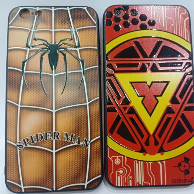 Softcase karakter ironman and spiderman vivo y71