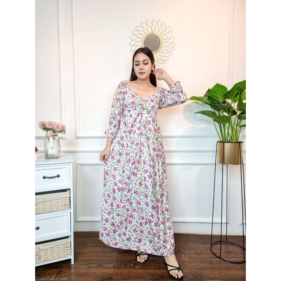 Sweet Honey ~ Daster Bali Dress Bali Gamis Bali Terbaru 2022 Fuji Panjang Motif Bunga Kuma Kuma Bisa COD