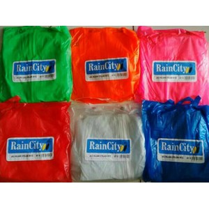 Jas Hujan Stelan Baju+Celana Transparan RAIN CITY Ritz All Size Murah