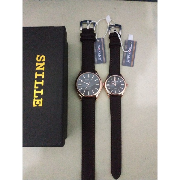 JAM TANGAN COUPLE ORIGINAL WATER RESIST ( SNILLE  ) READY STOCK