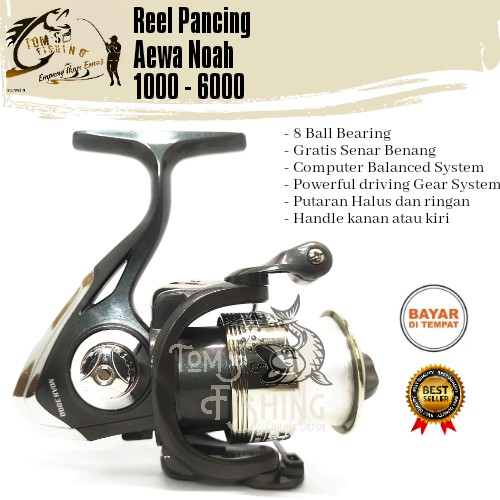 Reel Pancing Aewa Noah 1000 - 6000 (8Bearing) Free Senar Murah