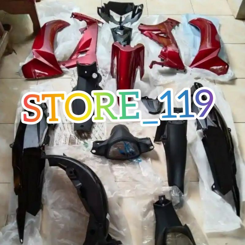 Full body halus kasar vega r new merah hitam