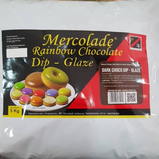 dip glaze donat mercolade rasa coklat repack 250gr