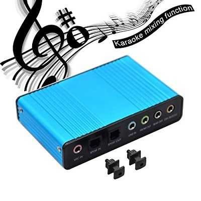 sell Kebidumei Sound Card External 5.1 Suround USB untuk Laptop/PC - CM6206 - Biru