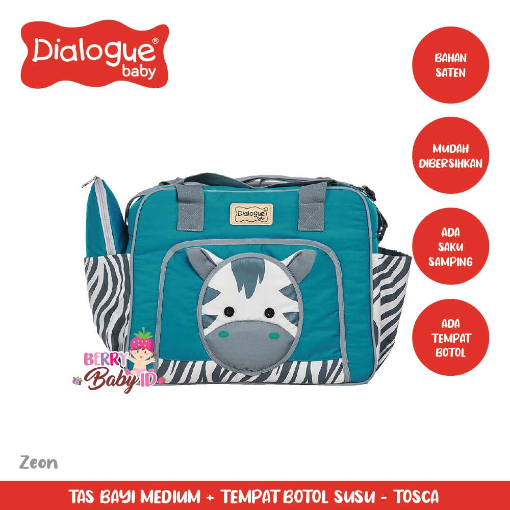 Dialogue Baby Diaper Bag Tas Bayi Medium Free Tempat Botol Susu Berry Mart