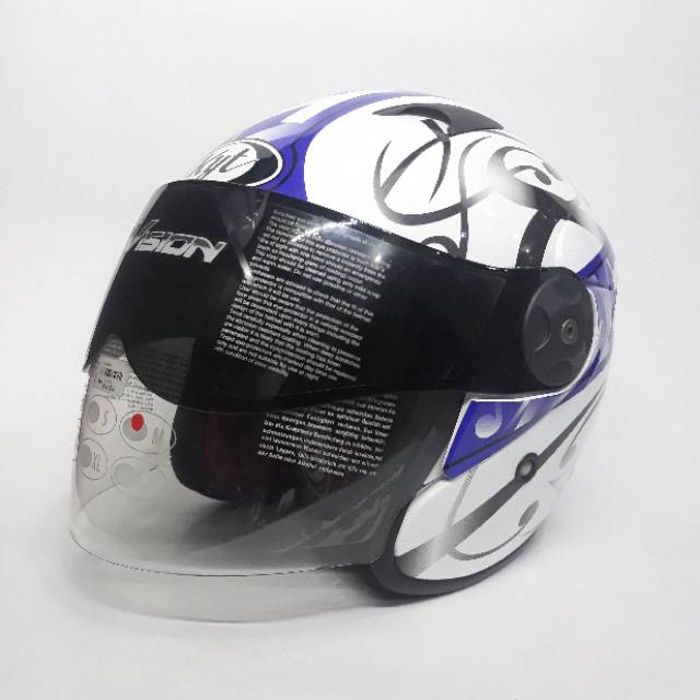 Helm KYT 2VISION WHITE BLUE