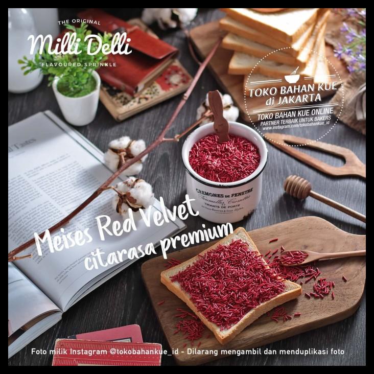 

TERBARUU!! Milli Delli Meses Premium RED VELVET 500gr Meises Chocorice Sprinkle TERLARIS