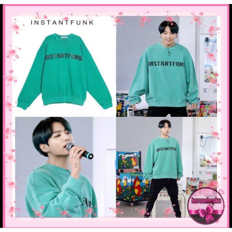 SWEATER INSTANTFUNK JUNGKOOK BTS BAJU KPOP KOREAN KOREA