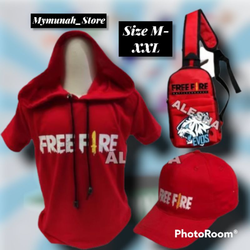 Kaos Hodie Anak Laki Laki Karakter Free Fire Murah