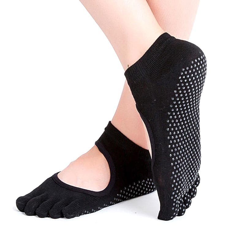 Kaos Kaki Khusus Yoga Anti Slip Size 34-39 - N1503 - Black