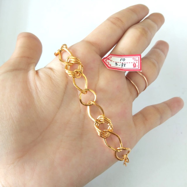  gelang  rantai ariso variasi 3 75 gram kadar 375 Shopee 