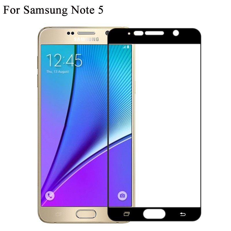 TEMPERED GLASS FULL LEM 5D SAMSUNG NOTE 5 BLACK WHITE