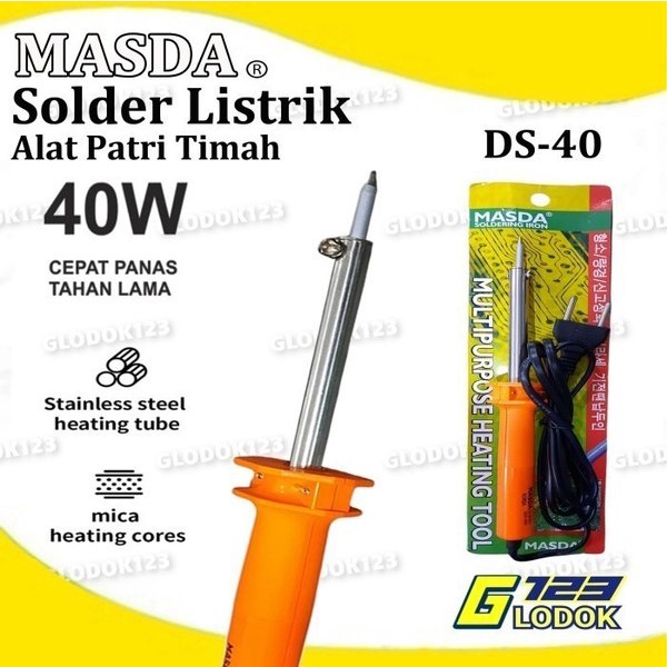 Alat Solder Tangan Listrik Kayu Patri Timah Soldering Iron 30W 40W 60W