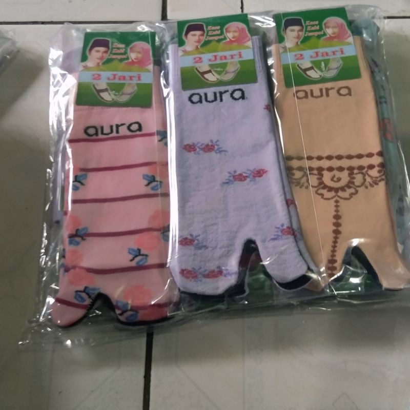 termurah kaos kaki jempol motif ( 3 pasang ) wanita dewasa bahan nilon super lembut