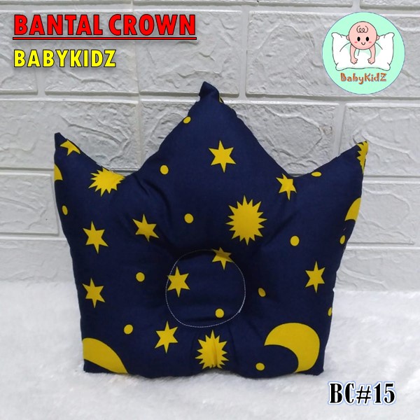 Bantal Bayi Anti Peyang Mahkota Crown Motif Karakter