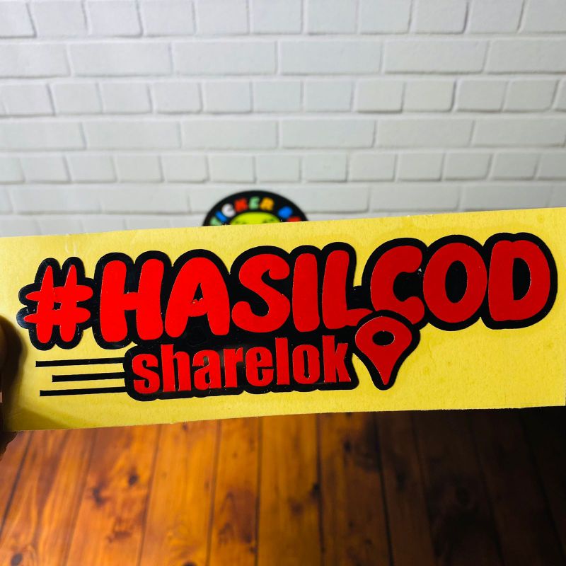 Stiker hasil cod sharlok cutting sticker motor helm viral 1pcs bukan printing