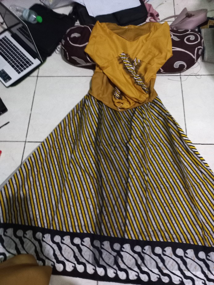 Baju Batik Couple Gamis Muslim Gaun Pakaian Wanita Kebaya Perempuan Fashion Cewek Cewe Pekalongan B6