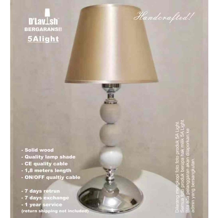 Lampu Meja - Kunzite-B Gold - Lampu Meja Hias Minimalis