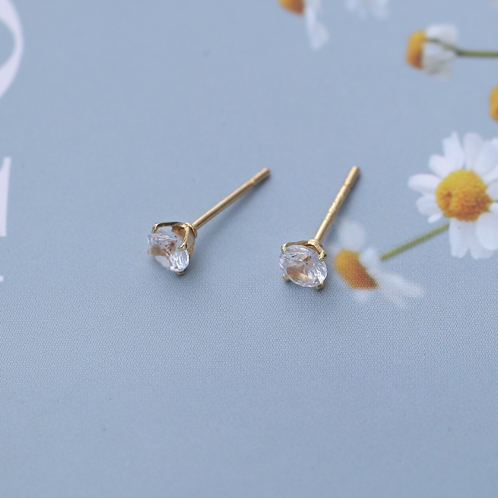 【COD Tangding】Anting Stud Zircon Mini Simple Untuk Aksesoris Perhiasan Wanita