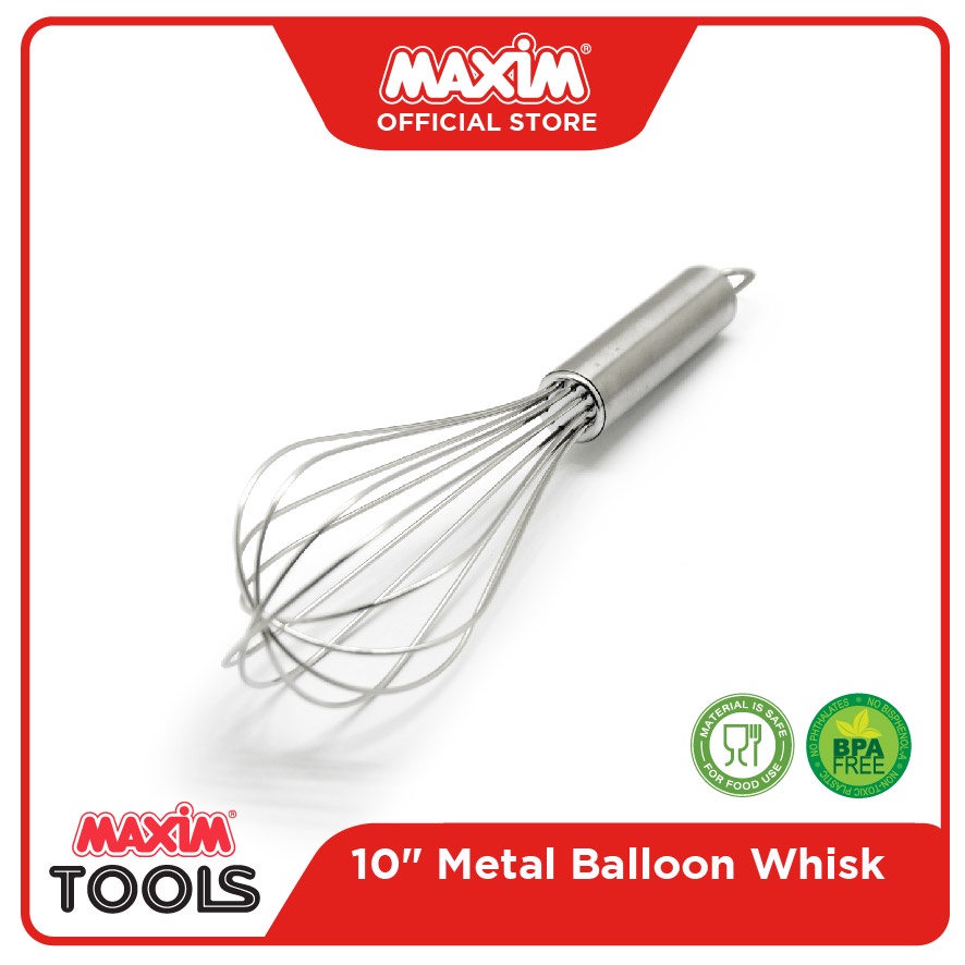 Maxim Tools Ballon Whisk Metal 10 Inch - Pengocok Telur / Adonan