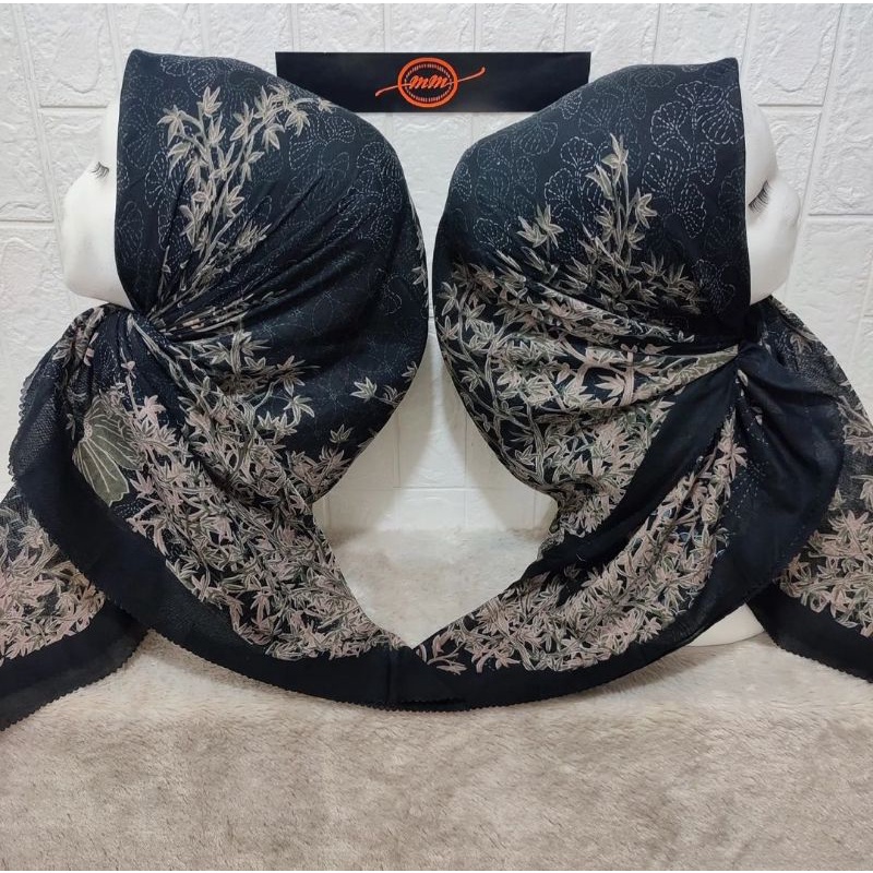 JILBAB SEGI EMPAT VOAL MOTIF AKAR RANTING DAUN TERBARU