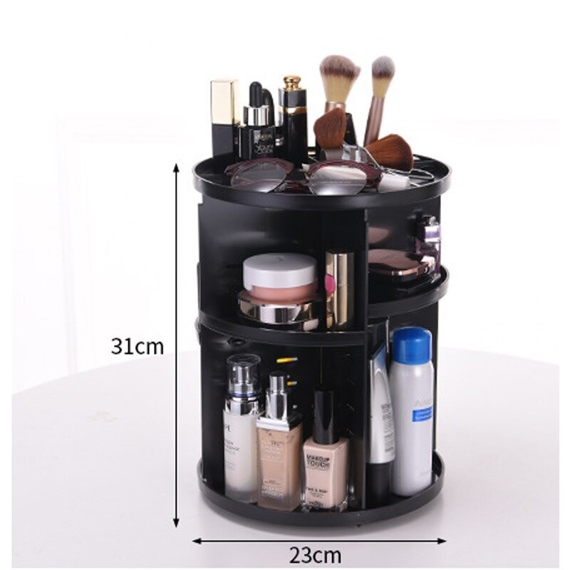 IKILOSHOP PUTAR 360 Derajat Rak Kosmetik Cosmetik Storage Rack Make Up Organizer Multifungsi Box Acrylic Kotak Serbaguna