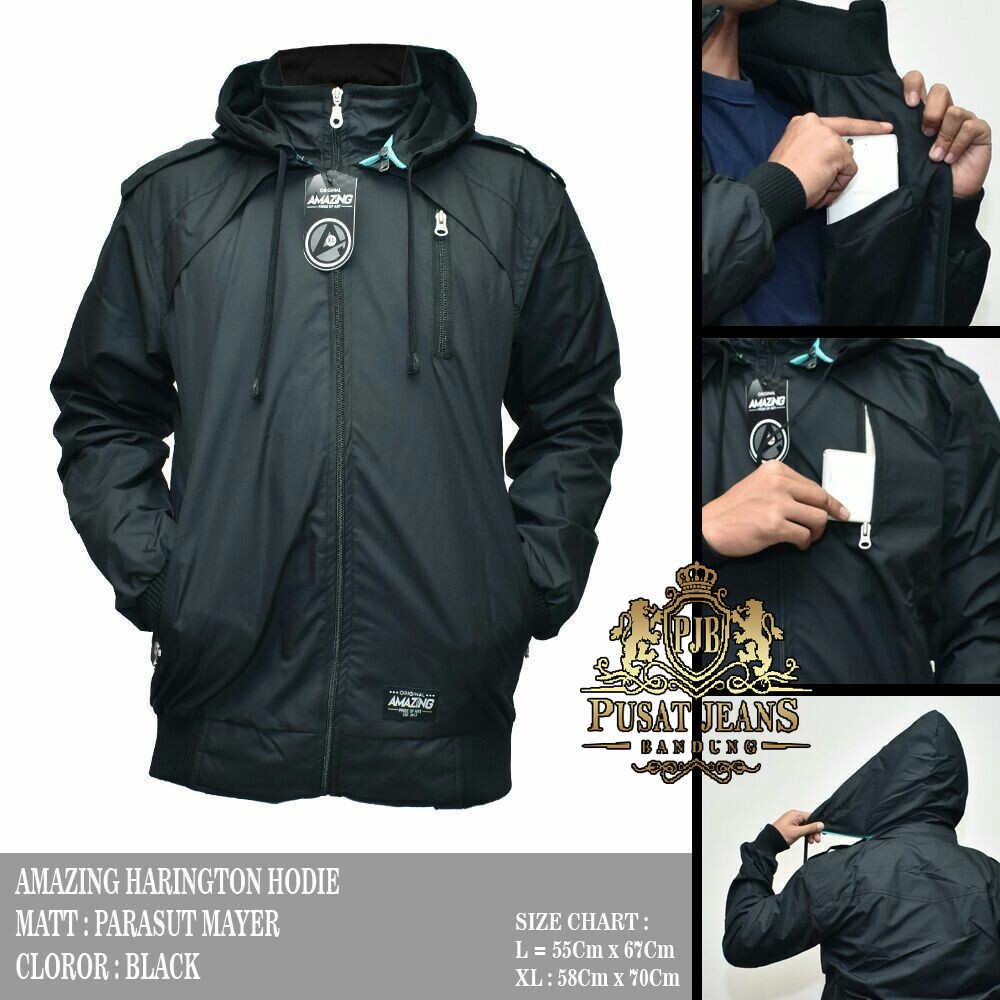 RCL - Jaket Parasut Pria / Harington// Hoodie ADVENTURE Kombinasi Dan Polos Serbaguna Hoodie