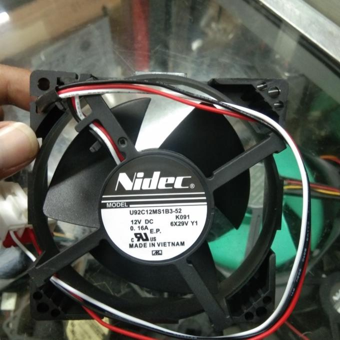 Fan DC 12V 9CM merek NIDEC kipas untuk kulkas MADE IN VIETNAM