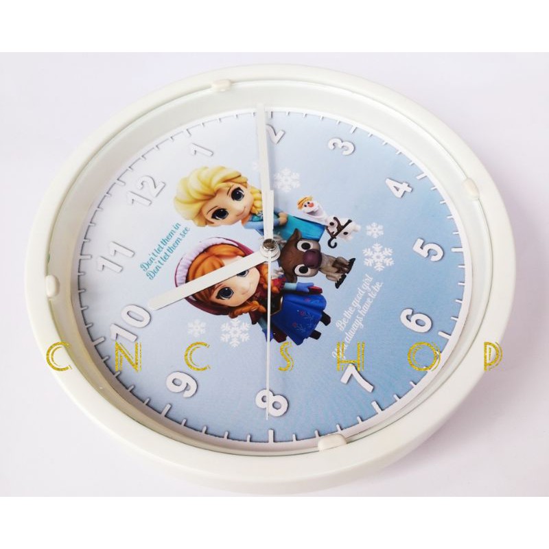 Jam Dinding / Jam Meja Frozen ukuran 20cm Lucu Bagus Murah Dekorasi Kamar Anak