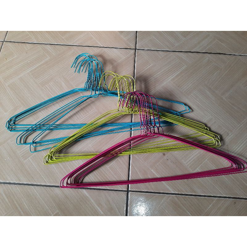 HANGER KAWAT WARNA DEWASA TEBAL (10PCS)