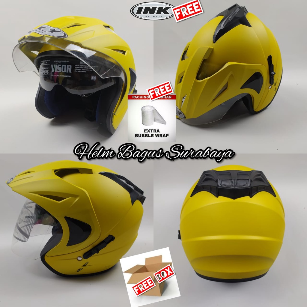 Jual Helm Ink T Double Visor Jp Double Visor Kuning Dof Free Kardus