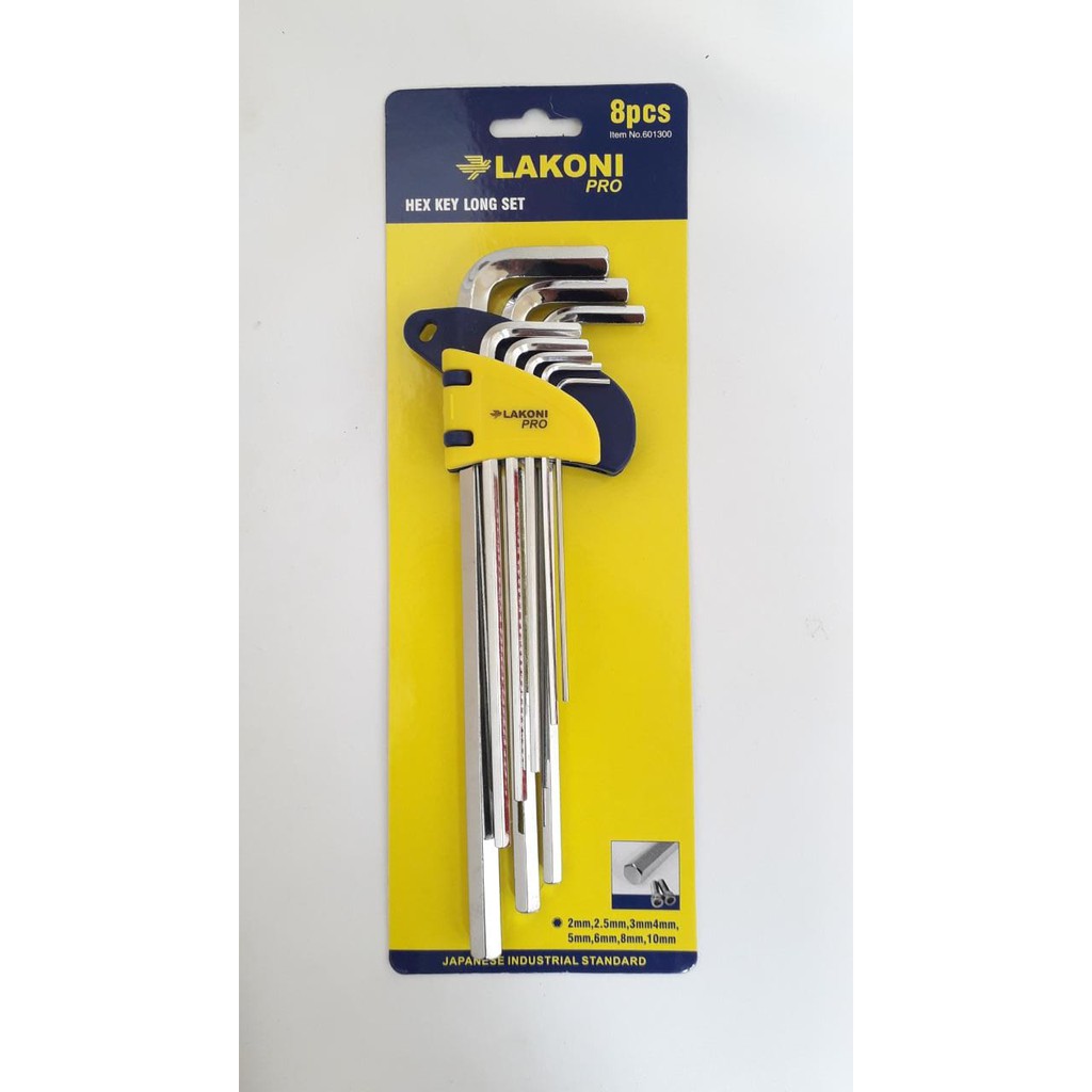 JETJO Kunci L Panjang Set 8 Pc / Kunci L Set Panjang 8Pc HEX KEY LONG SET