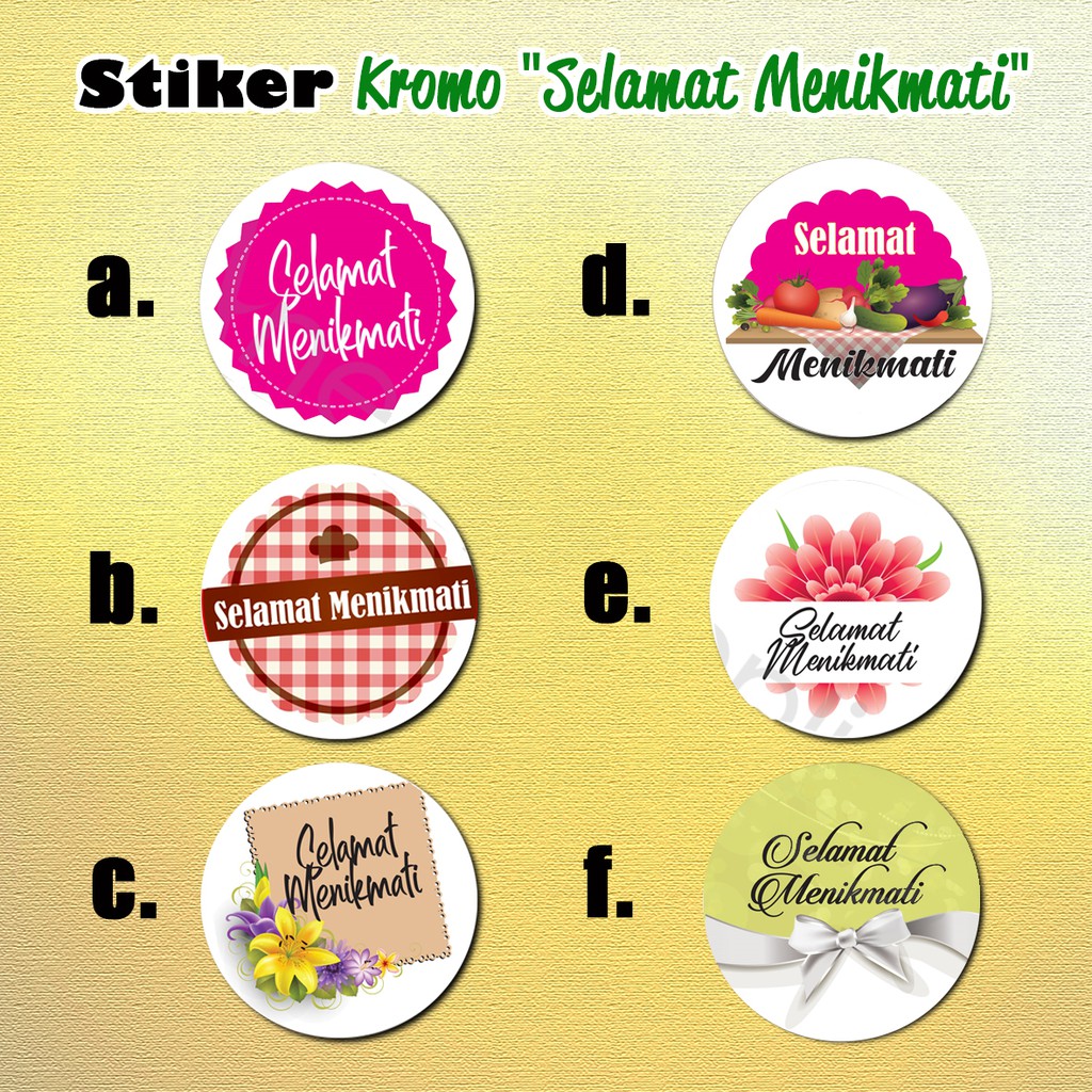 

Stiker - Sticker - Lunch Box - Box Kue - SELAMAT MENIKMATI |SM1