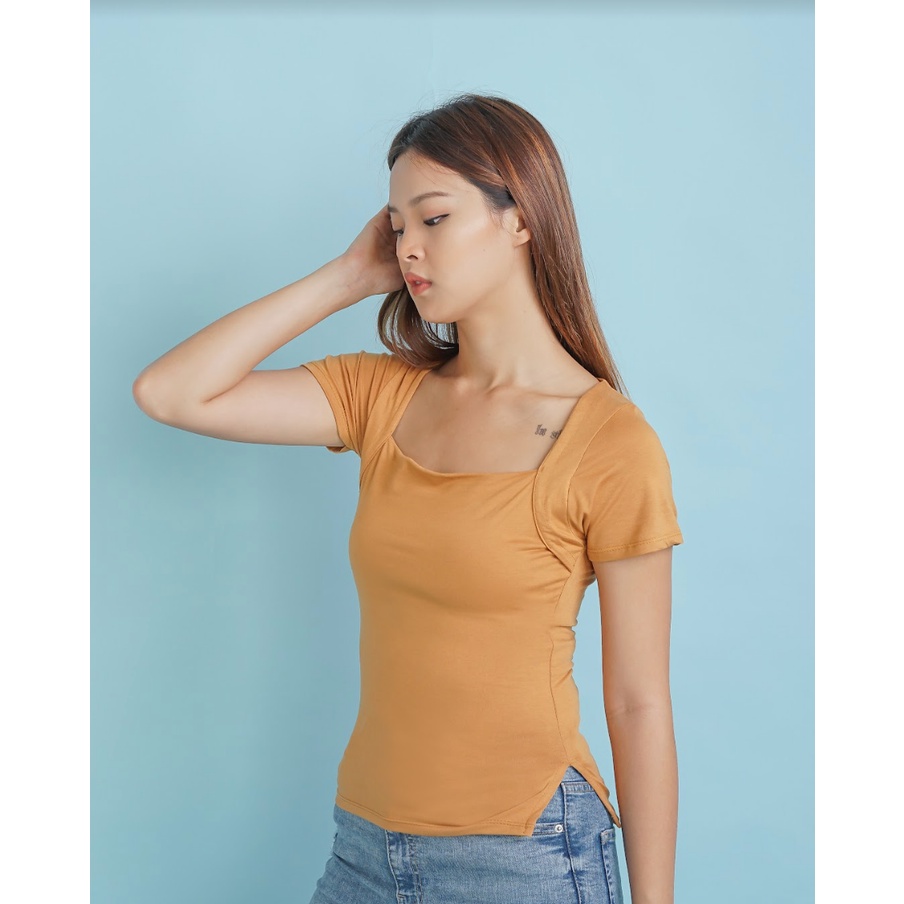 MODAVIE - REGINA Top Kaos Wanita Korean Style Baju Atasan Wanita