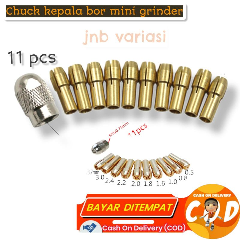 Kepala penjepit mata bor mini Chuck collet bor mini grinder