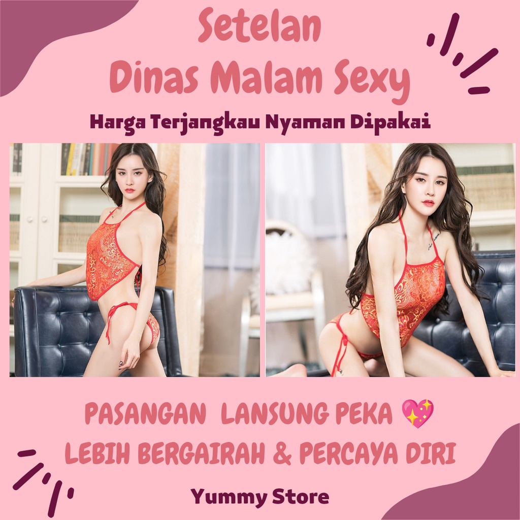 [PREMIUM IMPORT✅] Baju Tidur Set Dinas Malam Pertama Haram Wanita Dewasa Hot Lingerie Motif Renda Ci