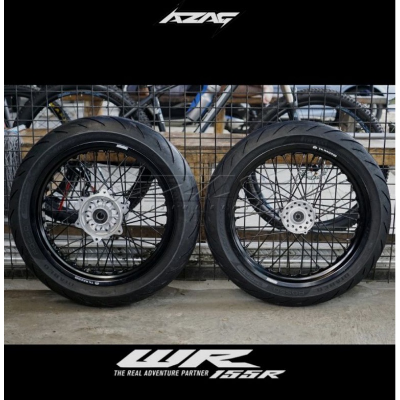 BAN SET YAMAHA WR 155 RING TK RACING 17 H36 TROMOL ORIGINAL YAMAHA
