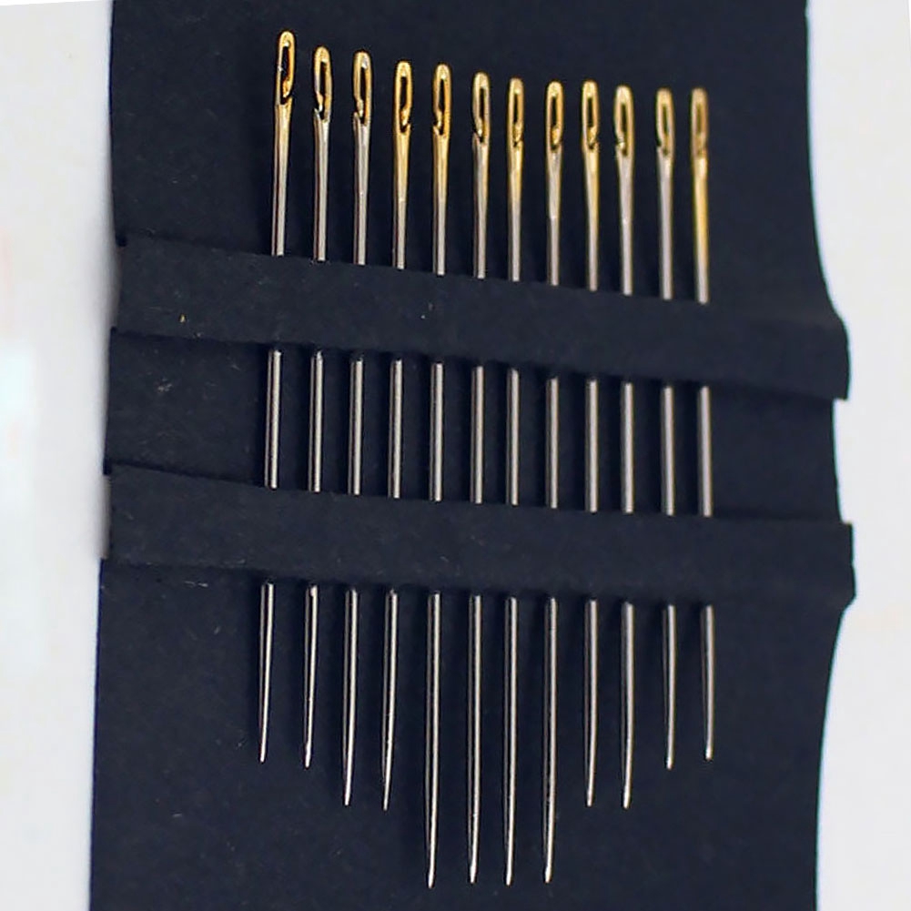 12Pcs Jarum Jahit Tangan Bahan Stainless Steel Multi 12Pcs Jarum Jahit Tangan Bahan Stainless Steel Multi