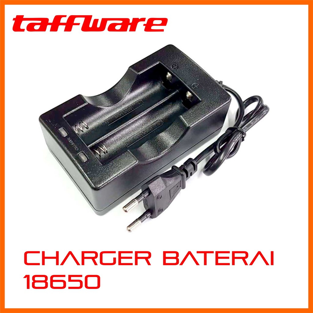 Taffware Charger Cas Baterai 18650 Dua Slot