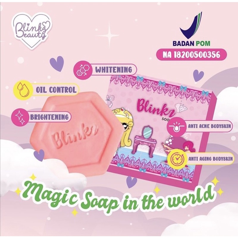 BLINKZ SOAP BPOM/ SABUN MENCERAHKAN BPOM/ BLINKZ