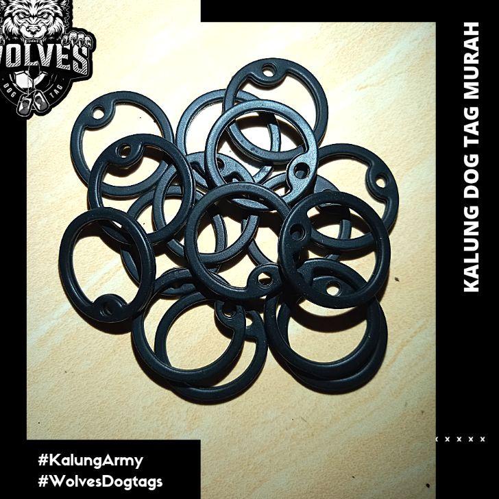 ASR5-5825➤  DI  Karet pelindung bandul kalung militer / karet kalung army / karet dog tag / karet si