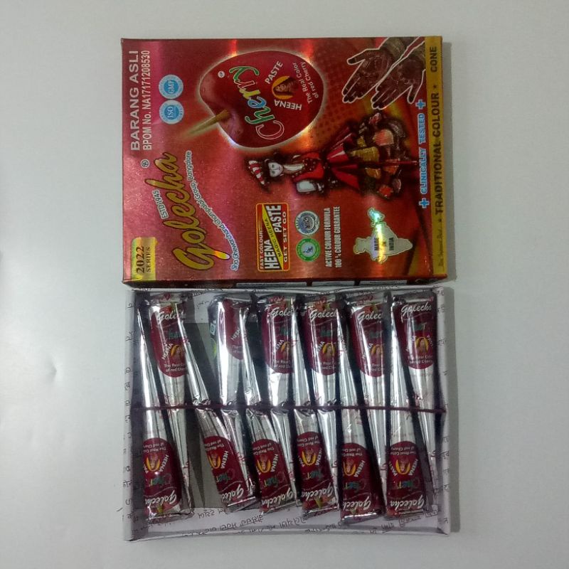HENNA GOLECHA ASLI BPOM (ECER)-CHERRY