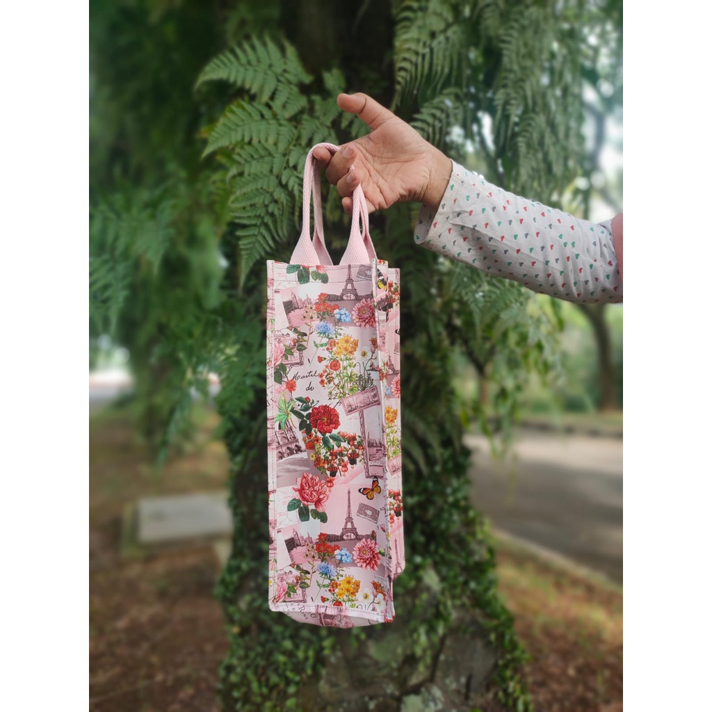 TAS TUMBLER BOTOL 2 LITER SIZE 12X12X33CM BAHAN WATERPROOF TEBAL MOTIF CANTIK